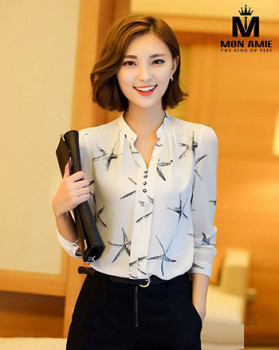 Đồng Phục Áo Sơ Mi Nữ Màu Trắng Bông